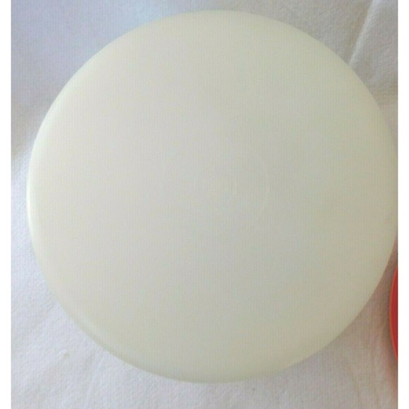 Vintage Tupperware Cake Taker With Handle 684-7 Orange 10” Round - Picture 6 of 7